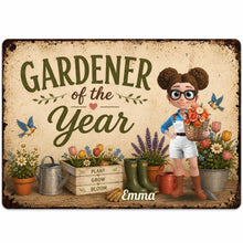 Load image into Gallery viewer, Personalized Metal Sign for Gardener Custom Name Decor Gift
