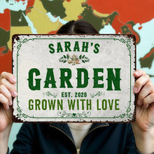 Load image into Gallery viewer, Personalized Metal Sign Garden Decor Custom Name Gift for Mom
