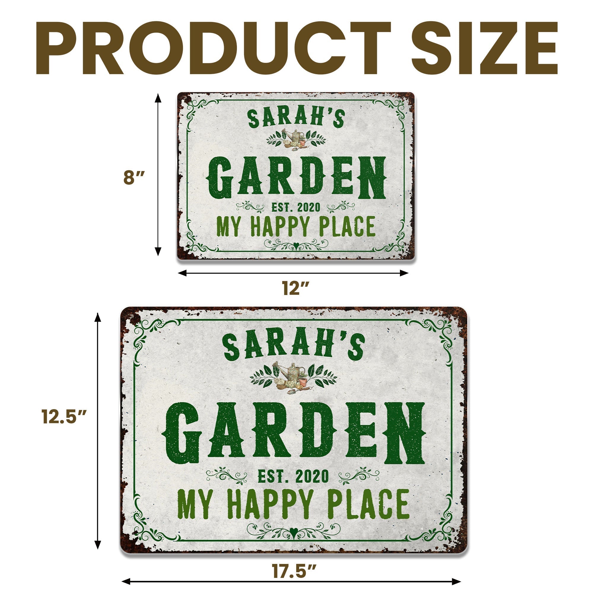 Personalized Metal Sign Garden Decor Custom Name Gift for Mom