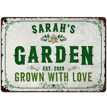 Load image into Gallery viewer, Personalized Metal Sign Garden Decor Custom Name Gift for Mom

