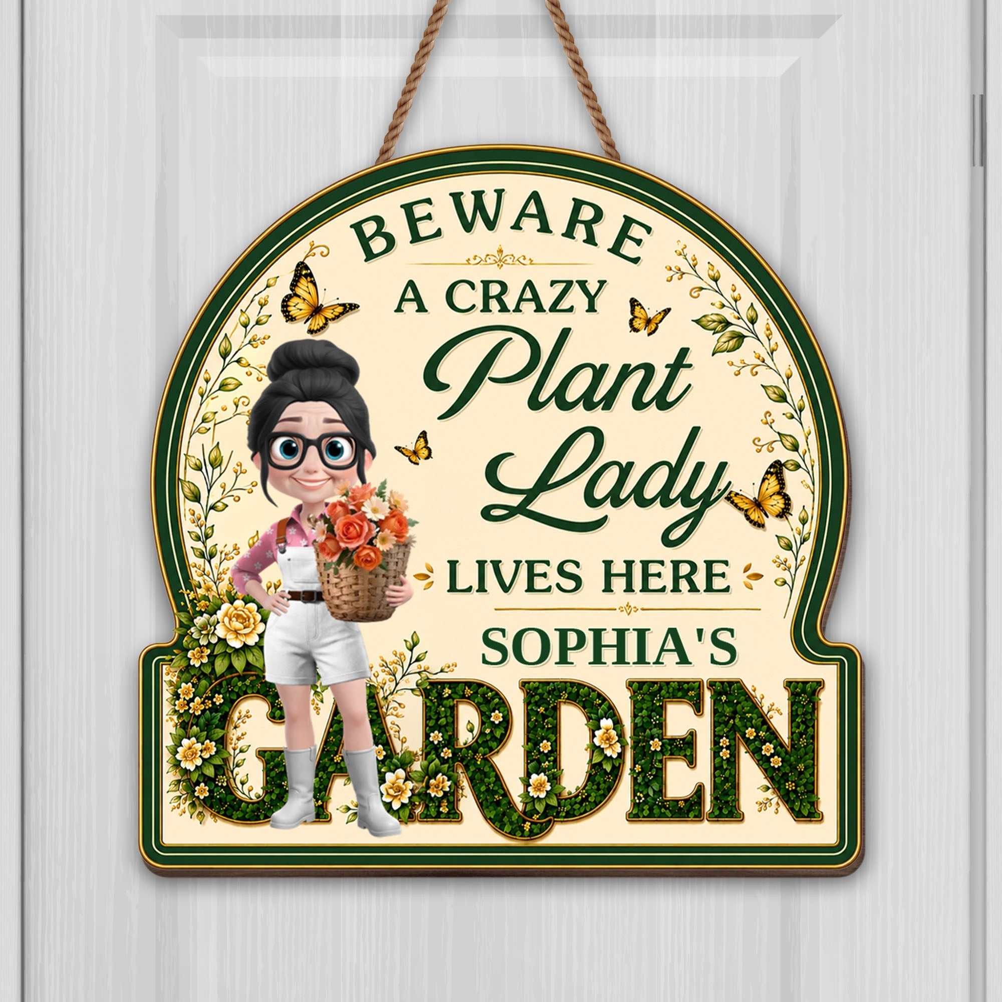 Personalized Custom Shaped Wood Sign for Garden Lovers - Unique Gift