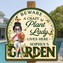 Load image into Gallery viewer, Personalized Custom Shaped Wood Sign for Garden Lovers - Unique Gift
