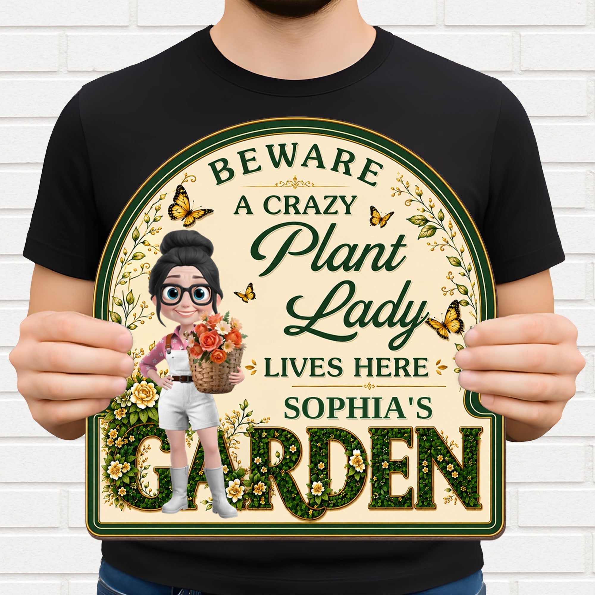 Personalized Custom Shaped Wood Sign for Garden Lovers - Unique Gift