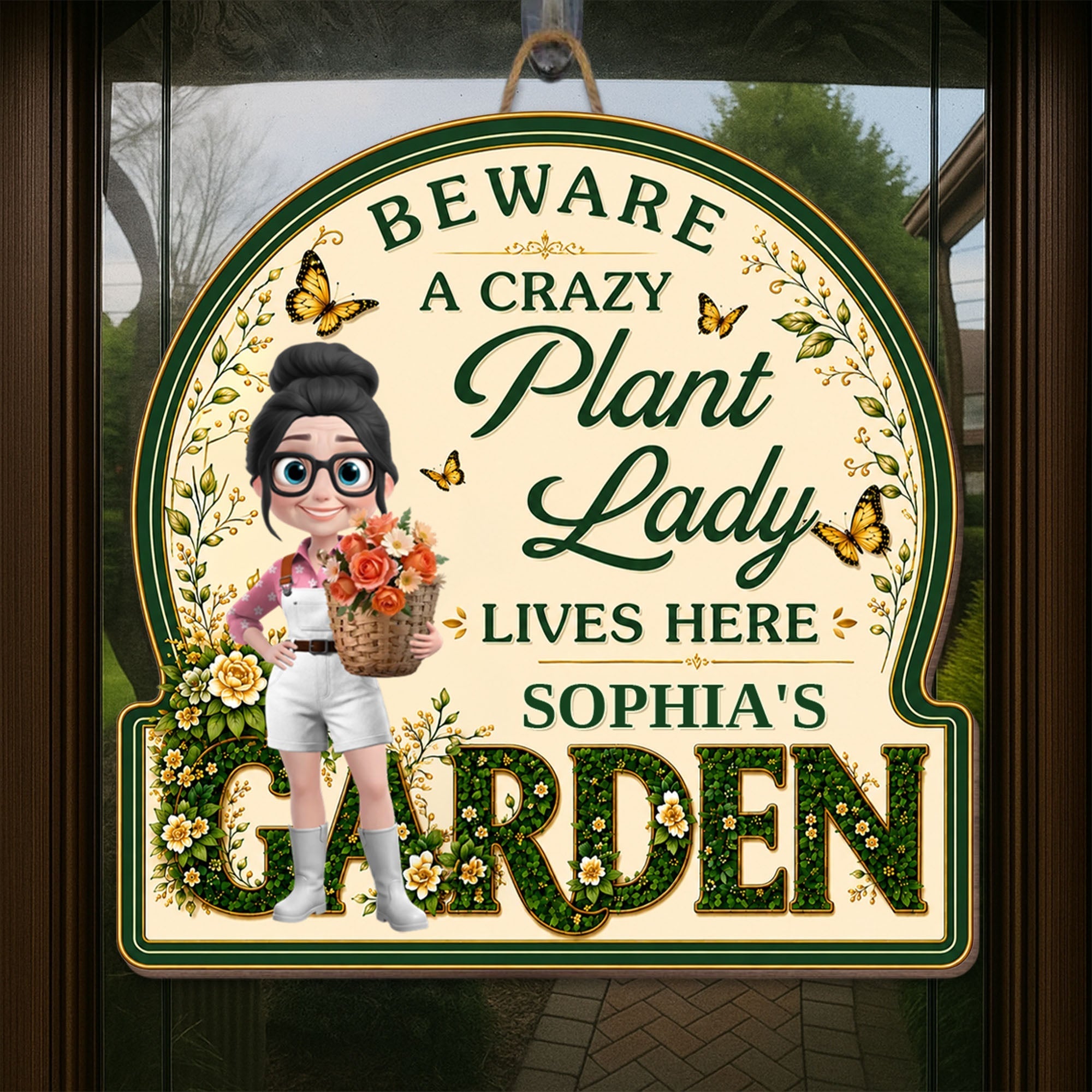 Personalized Custom Shaped Wood Sign for Garden Lovers - Unique Gift