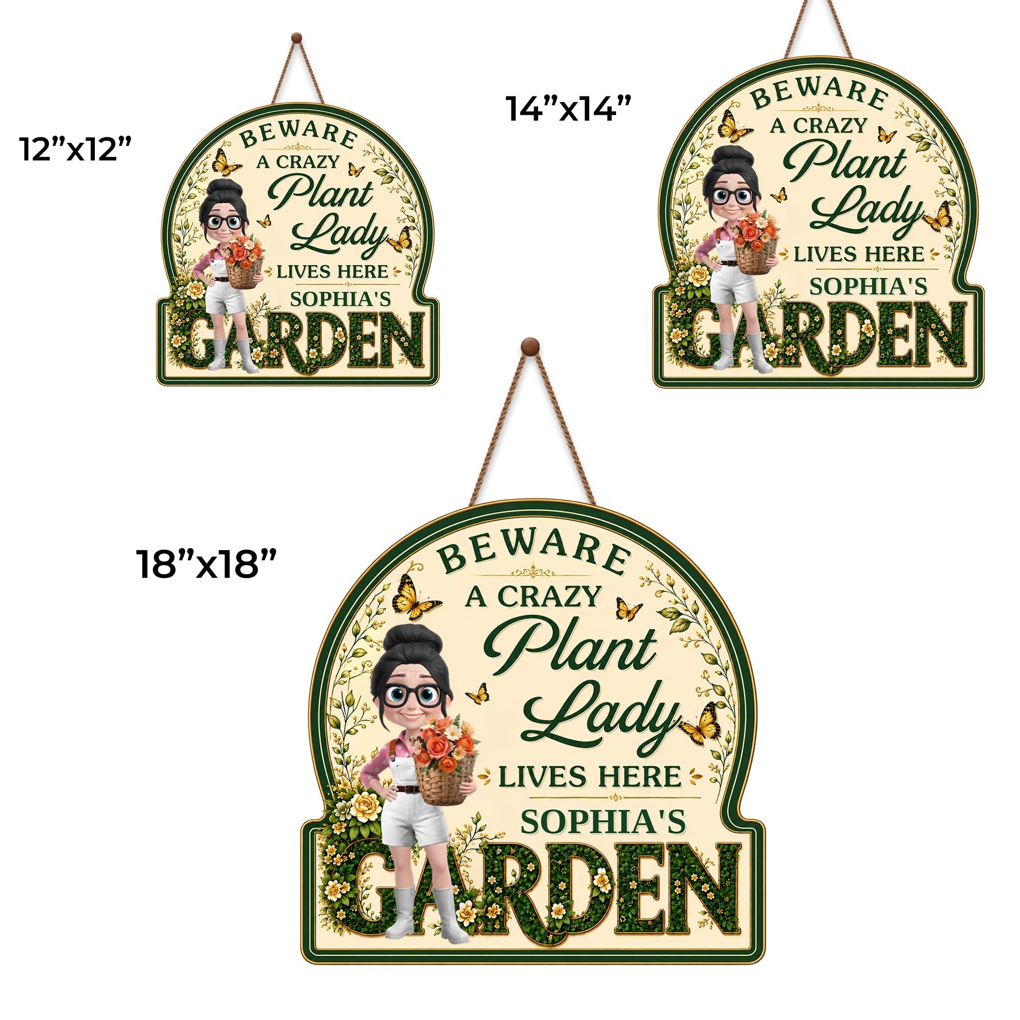 Personalized Custom Shaped Wood Sign for Garden Lovers - Unique Gift