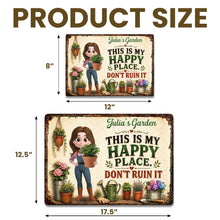 Load image into Gallery viewer, Personalized Metal Garden Sign Custom Name Gift for Mom
