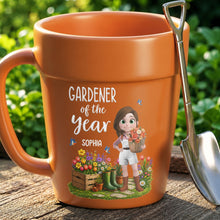 Load image into Gallery viewer, Personalized Plant Pot Ceramic Mug Custom Gardening Gift for Mom
