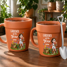 Load image into Gallery viewer, Personalized Plant Pot Ceramic Mug Custom Gardening Gift for Mom
