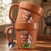 Load image into Gallery viewer, Personalized Plant Pot Ceramic Mug Custom Gardening Gift for Mom
