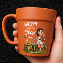 Load image into Gallery viewer, Personalized Plant Pot Ceramic Mug Custom Gardening Gift for Mom
