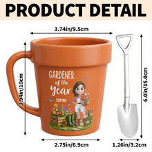 Load image into Gallery viewer, Personalized Plant Pot Ceramic Mug Custom Gardening Gift for Mom
