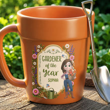 Load image into Gallery viewer, Personalized Flower Pot Mug Custom Gift for Gardeners
