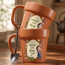 Load image into Gallery viewer, Personalized Flower Pot Mug Custom Gift for Gardeners

