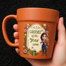 Load image into Gallery viewer, Personalized Flower Pot Mug Custom Gift for Gardeners
