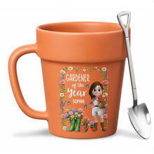 Load image into Gallery viewer, Personalized Plant Pot Ceramic Mug Custom Art Gift for Gardeners
