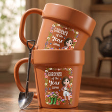 Load image into Gallery viewer, Personalized Plant Pot Ceramic Mug Custom Art Gift for Gardeners
