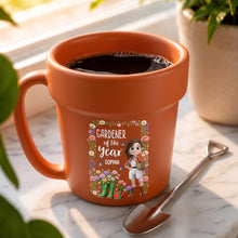 Load image into Gallery viewer, Personalized Plant Pot Ceramic Mug Custom Art Gift for Gardeners

