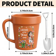 Load image into Gallery viewer, Personalized Plant Pot Ceramic Mug Custom Art Gift for Gardeners
