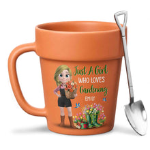 Load image into Gallery viewer, Personalized Plant Pot Ceramic Mug Custom Name Gardening Gift
