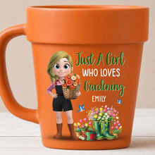 Load image into Gallery viewer, Personalized Plant Pot Ceramic Mug Custom Name Gardening Gift
