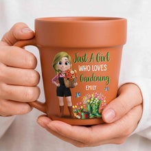 Load image into Gallery viewer, Personalized Plant Pot Ceramic Mug Custom Name Gardening Gift
