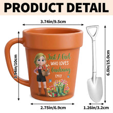 Load image into Gallery viewer, Personalized Plant Pot Ceramic Mug Custom Name Gardening Gift
