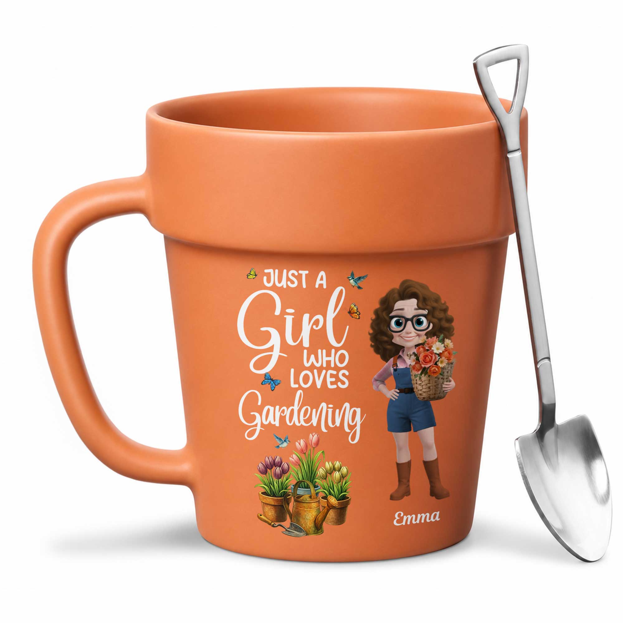 Personalized Plant Pot Ceramic Mug Custom Gift for Gardener