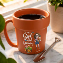 Load image into Gallery viewer, Personalized Plant Pot Ceramic Mug Custom Gift for Gardener
