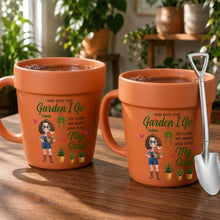 Load image into Gallery viewer, Personalized Ceramic Plant Pot Mug Custom Gift for Gardeners
