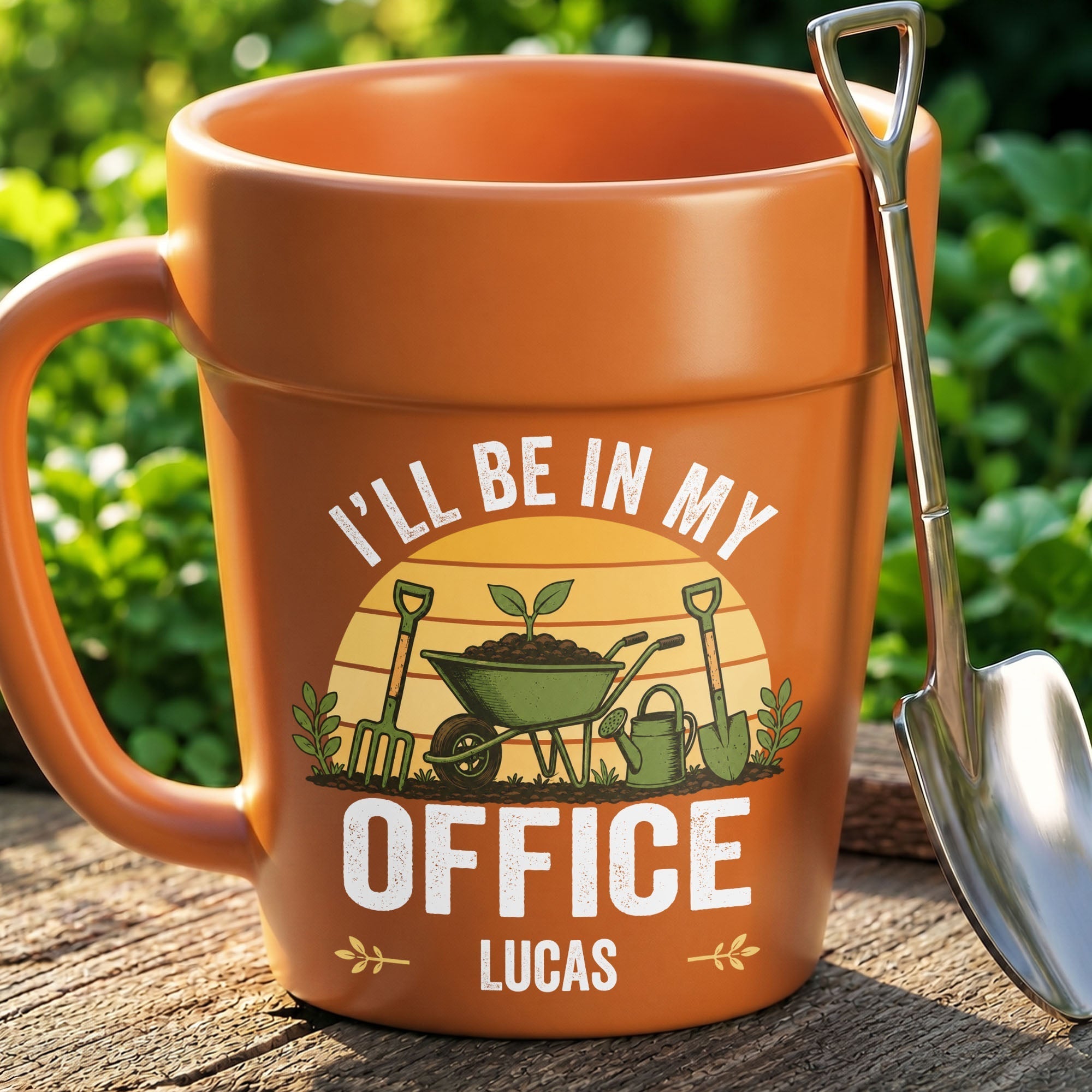 Personalized Plant Pot Ceramic Mug Custom Gift for Gardener