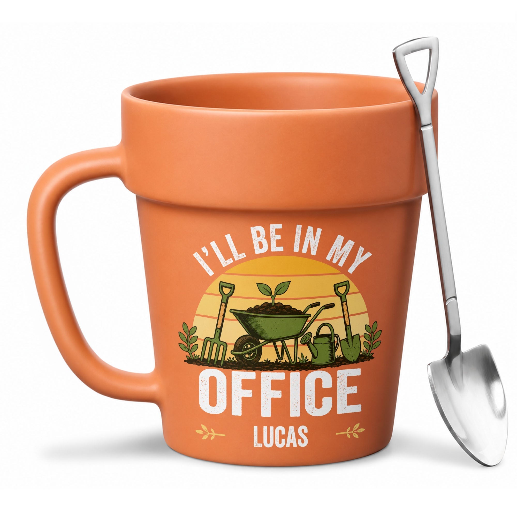 Personalized Plant Pot Ceramic Mug Custom Gift for Gardener