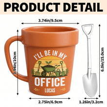 Load image into Gallery viewer, Personalized Plant Pot Ceramic Mug Custom Gift for Gardener

