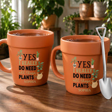 Load image into Gallery viewer, Personalized Terracotta Style Plant Pot Mug Custom Gift for Mom
