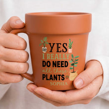 Load image into Gallery viewer, Personalized Terracotta Style Plant Pot Mug Custom Gift for Mom
