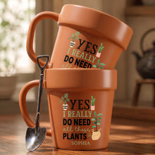 Load image into Gallery viewer, Personalized Terracotta Style Plant Pot Mug Custom Gift for Mom
