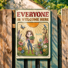 Load image into Gallery viewer, Personalized Garden Metal Sign Custom Name Gift for Gardener
