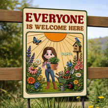 Load image into Gallery viewer, Personalized Garden Metal Sign Custom Name Gift for Gardener
