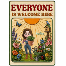 Load image into Gallery viewer, Personalized Garden Metal Sign Custom Name Gift for Gardener
