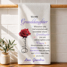 Load image into Gallery viewer, Personalized Kitchen Towel Custom Gift for Granddaughter
