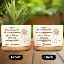 Load image into Gallery viewer, Personalized Ceramic Plant Pot Custom Name Gift for Granddaughter
