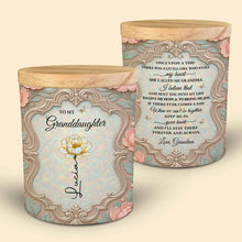 Load image into Gallery viewer, Personalized Glass LED Memory Jar Custom Name for Granddaughter
