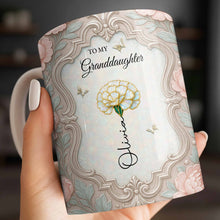 Load image into Gallery viewer, Personalized Flower Coffee Mug Gift for Granddaughter
