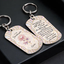 Load image into Gallery viewer, Personalized Stainless Steel Keychain for Granddaughter Gift
