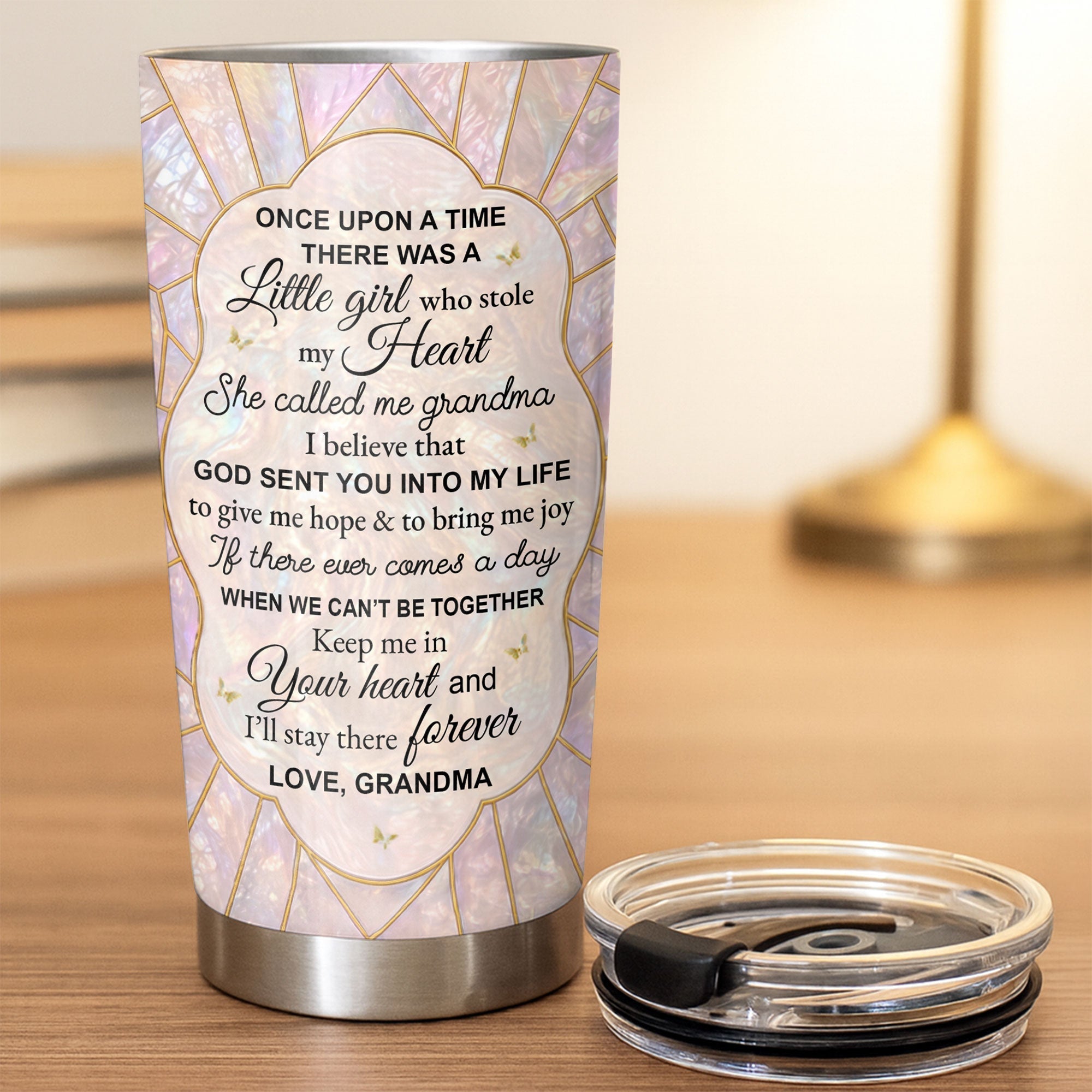 Personalized 20oz Stainless Steel Tumbler for Granddaughter Gift