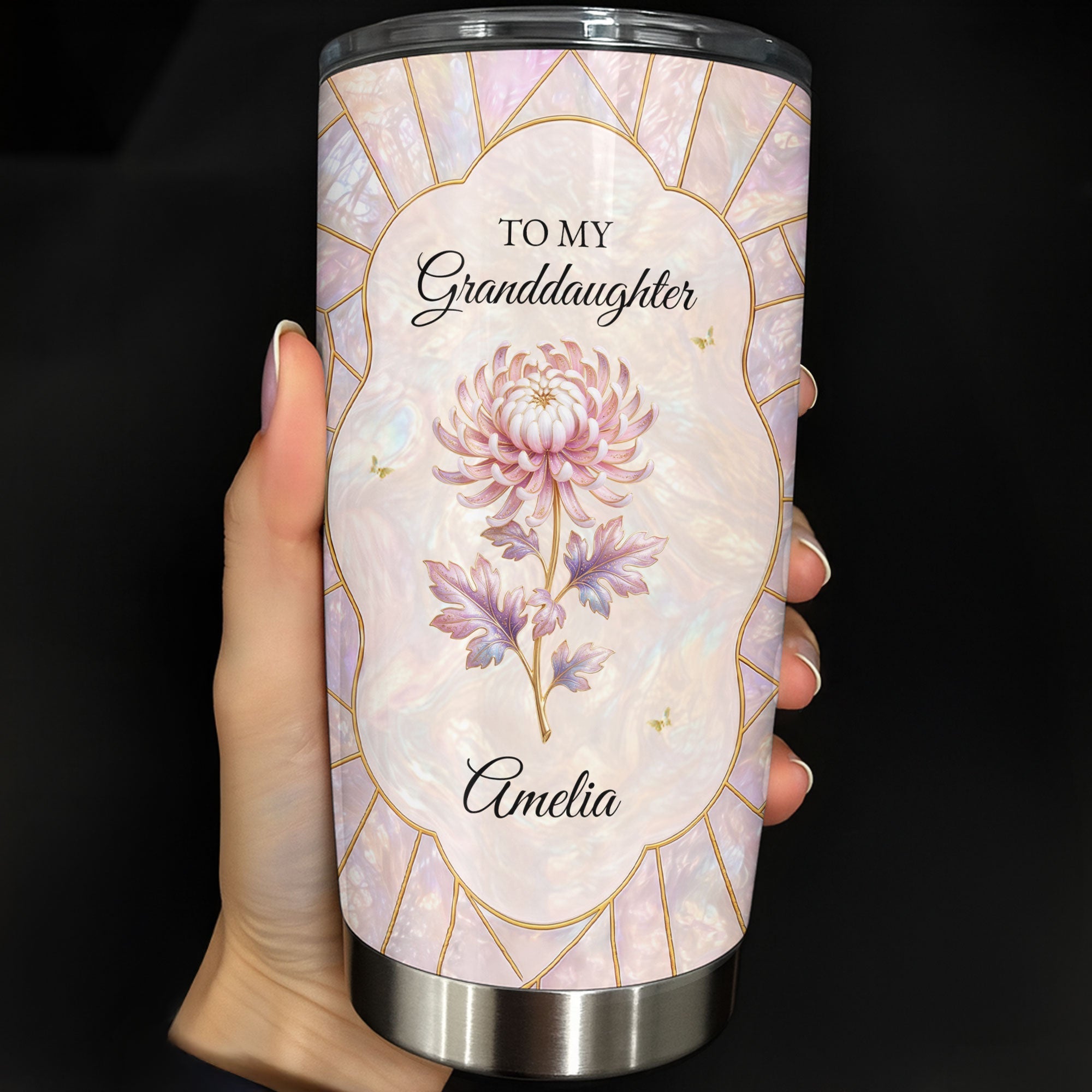 Personalized 20oz Stainless Steel Tumbler for Granddaughter Gift