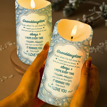 Load image into Gallery viewer, Personalized LED Candle with Flowers &amp; Butterflies for Granddaughter
