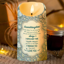 Load image into Gallery viewer, Personalized LED Candle with Flowers &amp; Butterflies for Granddaughter
