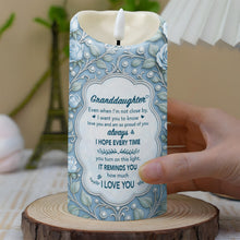Load image into Gallery viewer, Personalized LED Candle with Flowers &amp; Butterflies for Granddaughter
