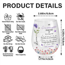 Load image into Gallery viewer, Personalized Stemless Wine Glass Custom Name Gift for Granddaughter
