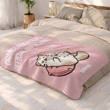 Load image into Gallery viewer, Personalized Cat Nap Blanket Custom Name Gift for Granddaughter
